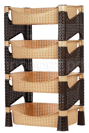 Полка хозяйственная Плетенка бежево-шоколадный 16029