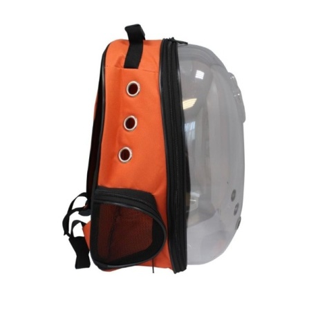 Рюкзак-переноска д/животн.с панор.видом 24x30x40см красный/Рс451к/