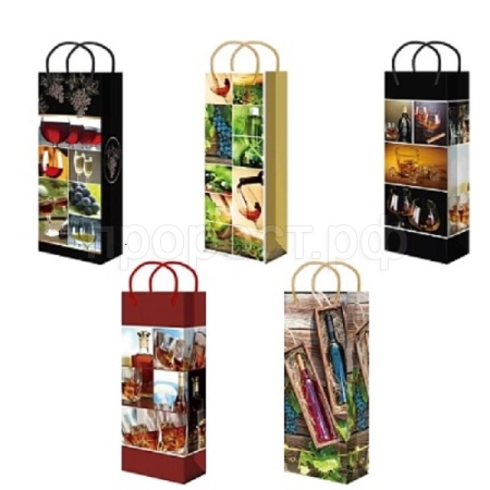 ПБР03908 Пакет подарочный 12*36 микс ламинированный с шнуром /шт/