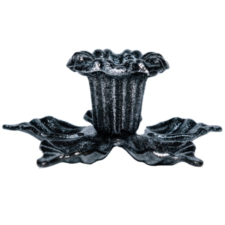 ДЕКОР Подсвечник Цветок антик серебро РЗДИ/1шт