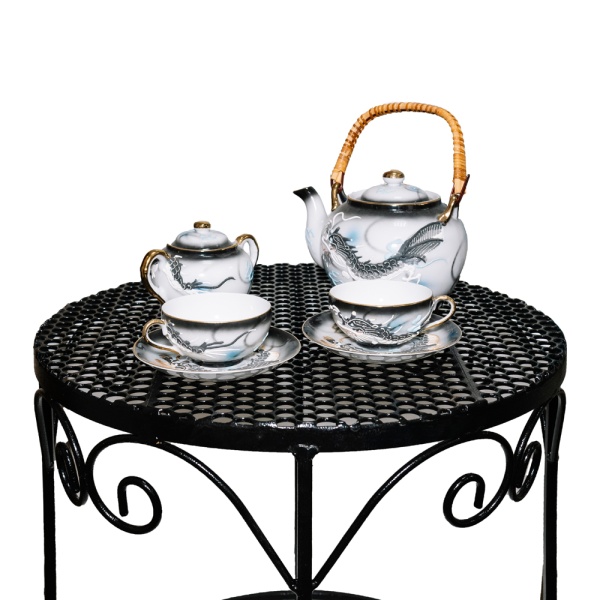 Столик садовый декор ПРОВАНС черный №1 РЗДИ