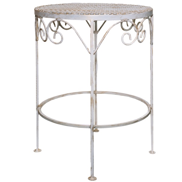 Столик садовый декор ПРОВАНС белый с патиной №3 РЗДИ