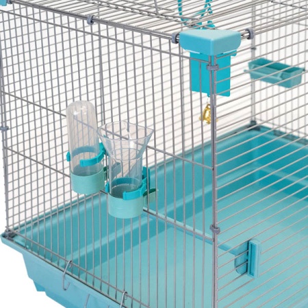 Клетка д/птиц ЛОРА-2 ECO 58*40*88см (укомплект) 2 секции бирюзовая/4611/Дарэлл