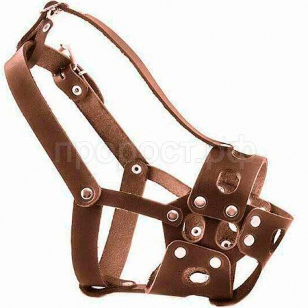Намордник кожа №Б-1 вырубной с застёжкой "ошейником" щенок боксер коричневый 050010кор/Дарэлл Намордник кожа №Б-1 вырубной с застёжкой "ошейником" щенок боксер коричневый 050010кор/Дарэлл