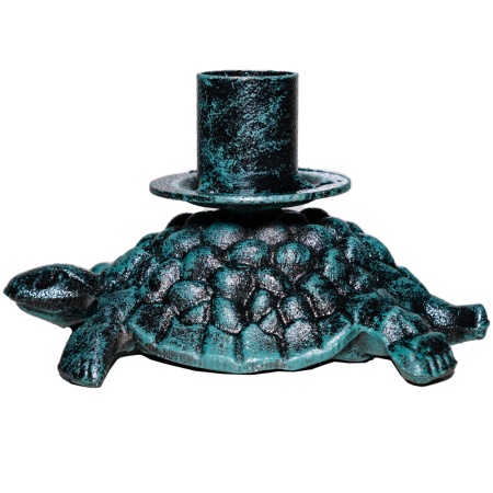 ДЕКОР Подсвечник Черепаха антик зеленый РЗДИ/1шт