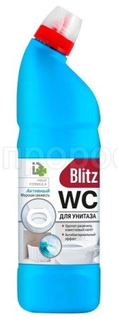 Чистящее ср-во д/туалета Blitz Активный Морская свежесть 750мл  Чистящее ср-во д/туалета Blitz Активный Морская свежесть 750мл