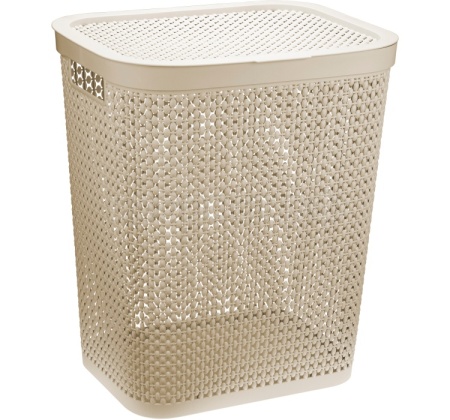 Корзина для белья 55л Пирула латте М2615 