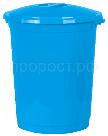 Бак 85л с крышкой голубой 01007