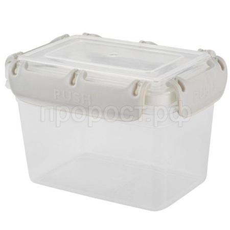 Контейнер с защелками д/прод. 2,4л Plast Team Bergen прямоугол. пепельный жемчуг РТ1046 /16шт/ПТ