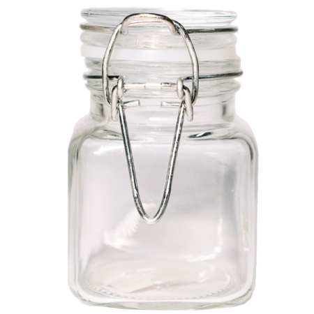 Банка стеклянная 100мл БУГЕЛЬНЫЙ ЗАМОК с крышкой /120шт/ОП