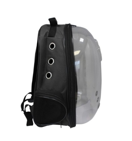 Рюкзак-переноска д/животн.с панор.видом 24x30x40см черный/Рс451ч/