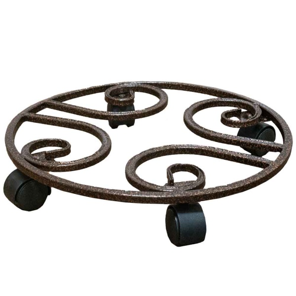 Подставка РЗДИ Напол на колесах один горшок антик бронз 