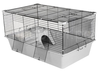 Клетка д/грыз ШУША-1 78*48**41см шаг прута 13мм разборная комплект св-сер-черн/4480св-сер-чер/Дарэлл