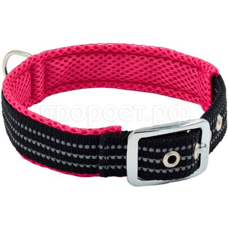 Ошейник нейлон 20мм с мягкой подкладкой 27-35см розовый/41120001-12/Каскад Ошейник нейлон 20мм с мягкой подкладкой 27-35см розовый/41120001-12/Каскад