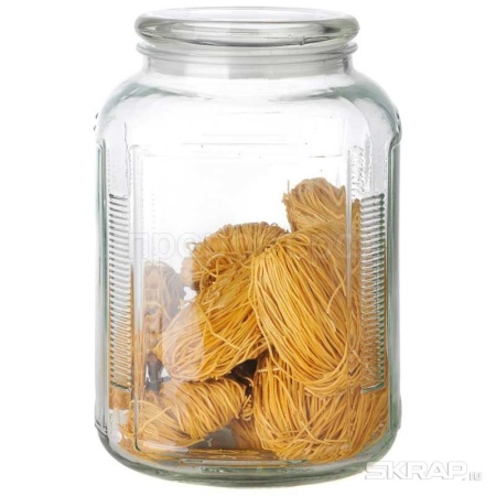 Банка для сыпучих продуктов стеклянная с крышкой 3,3л ARIA 