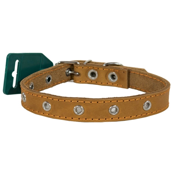 Ошейник кожа коричневый 1сл 20мм DONBARON