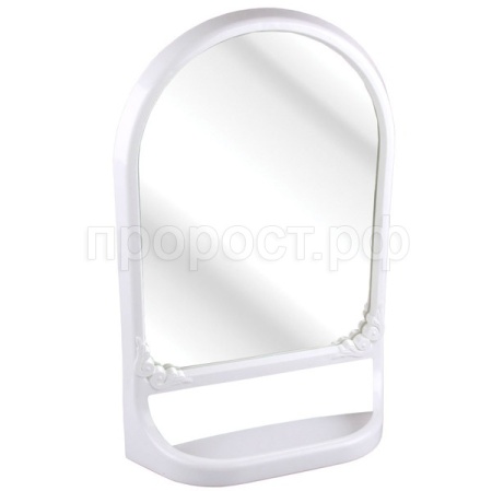 Зеркало с полкой  590х390мм белый М3130 /4шт/ Альтерн Зеркало с полкой  590х390мм белый М3130 /4шт/ Альтерн